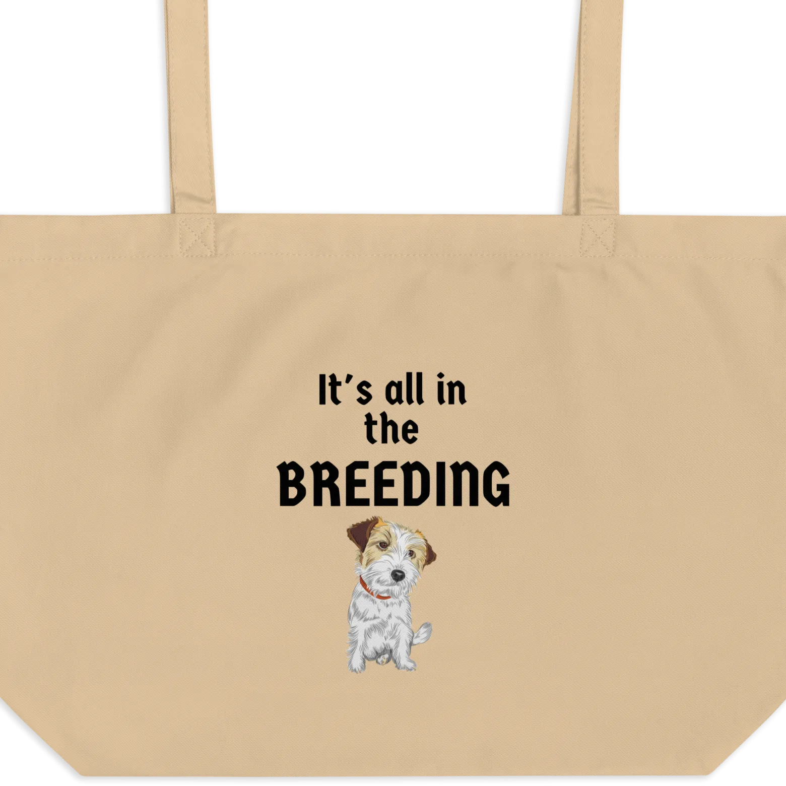 It's all in the Russell Terrier Breeding X-Large Tote/ Shopping Bags