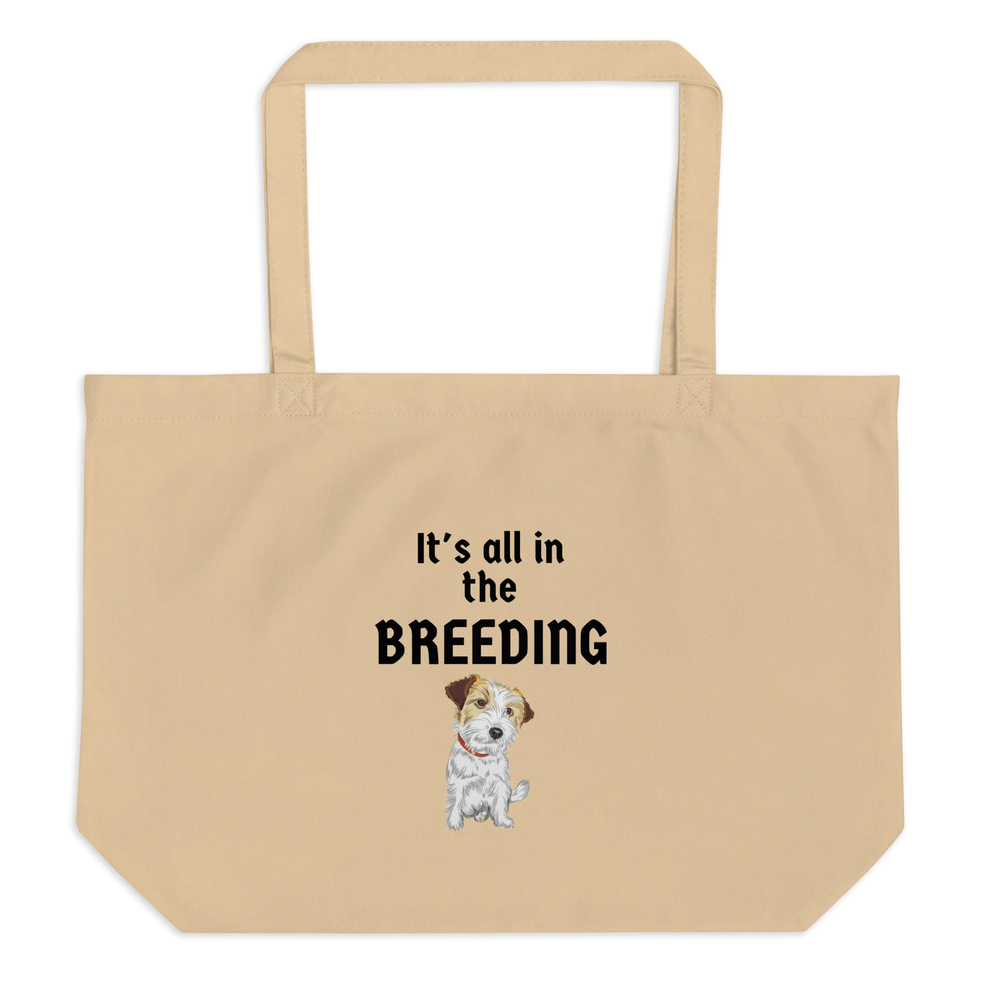 It's all in the Russell Terrier Breeding X-Large Tote/ Shopping Bags