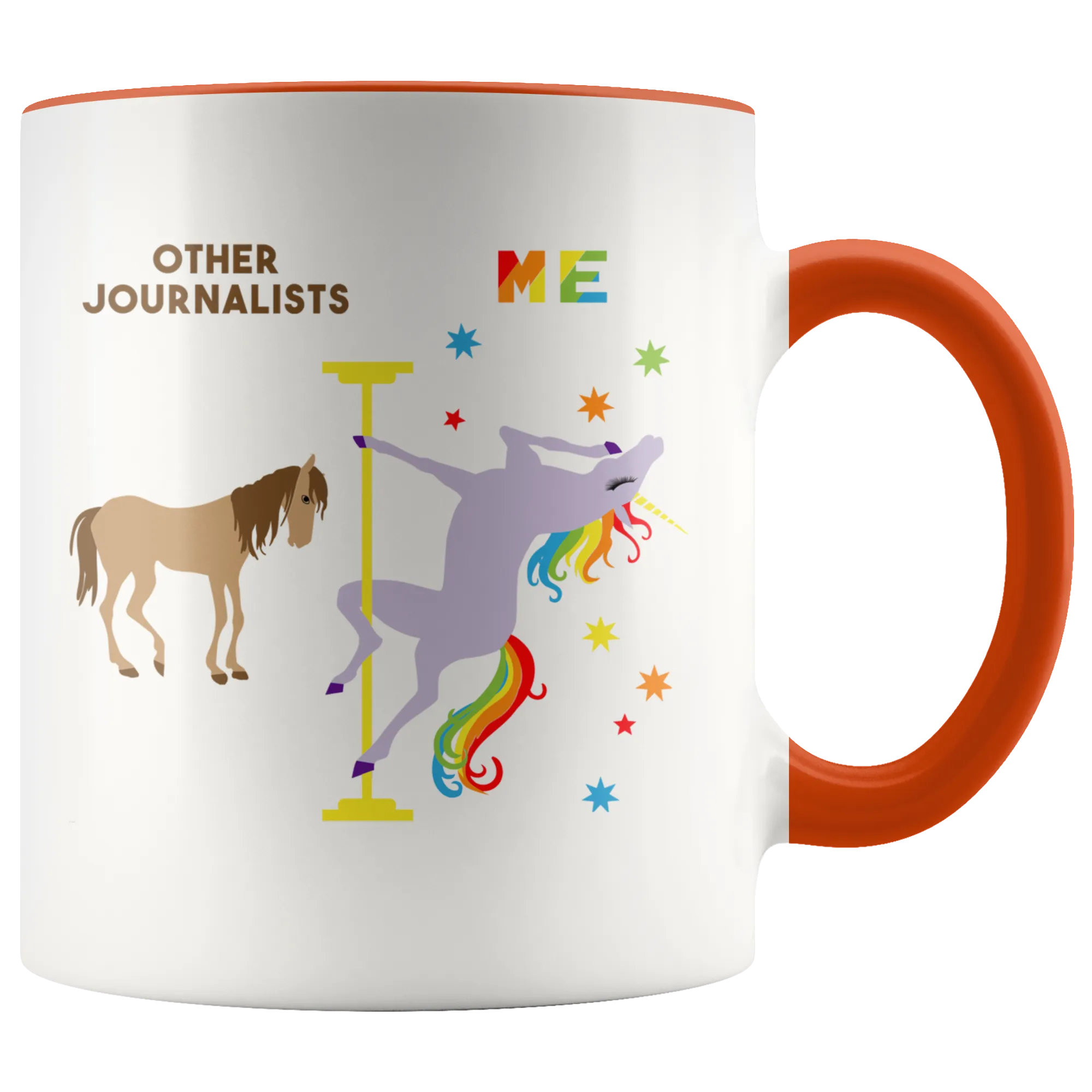 Journalist Mug for Journalism Graduation Gift Pole Dancing Unicorn Coffee Cup 11 oz