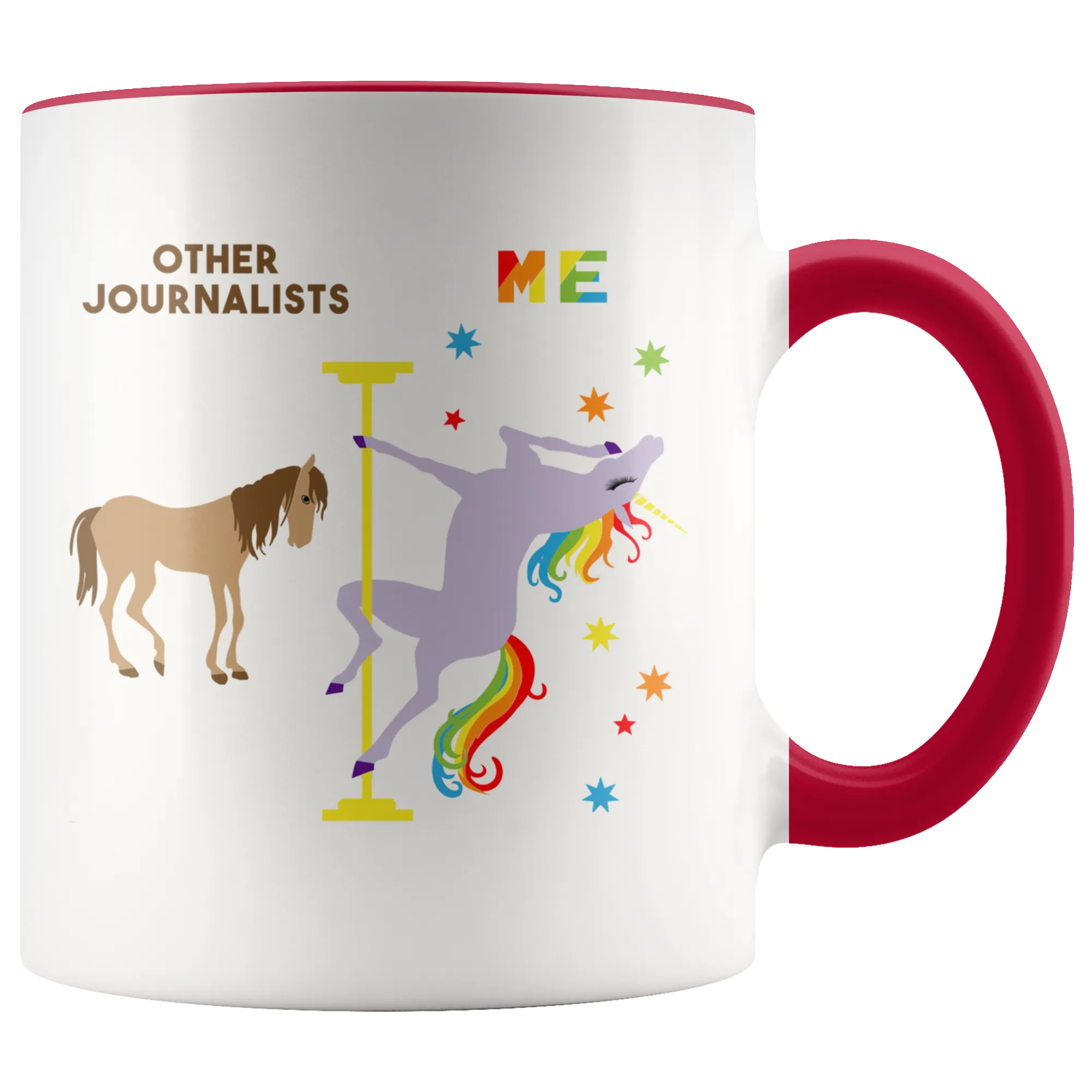 Journalist Mug for Journalism Graduation Gift Pole Dancing Unicorn Coffee Cup 11 oz