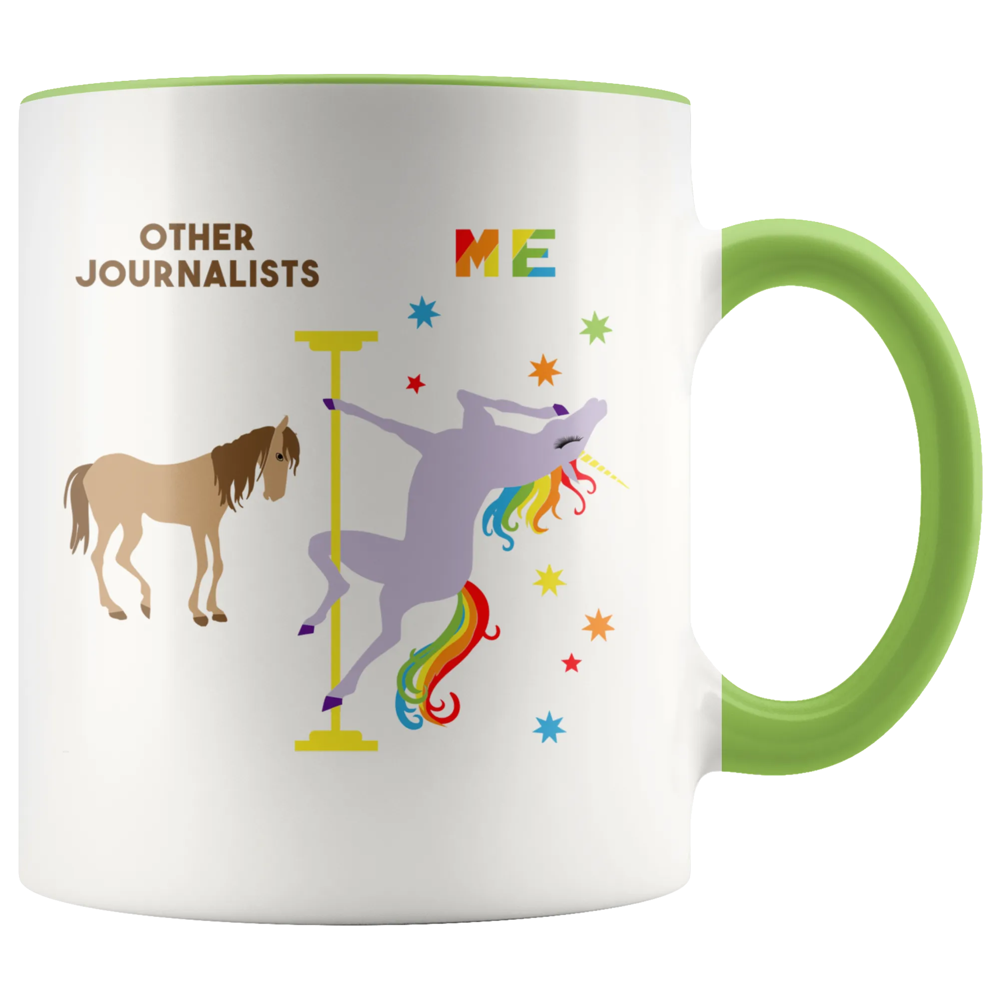 Journalist Mug for Journalism Graduation Gift Pole Dancing Unicorn Coffee Cup 11 oz