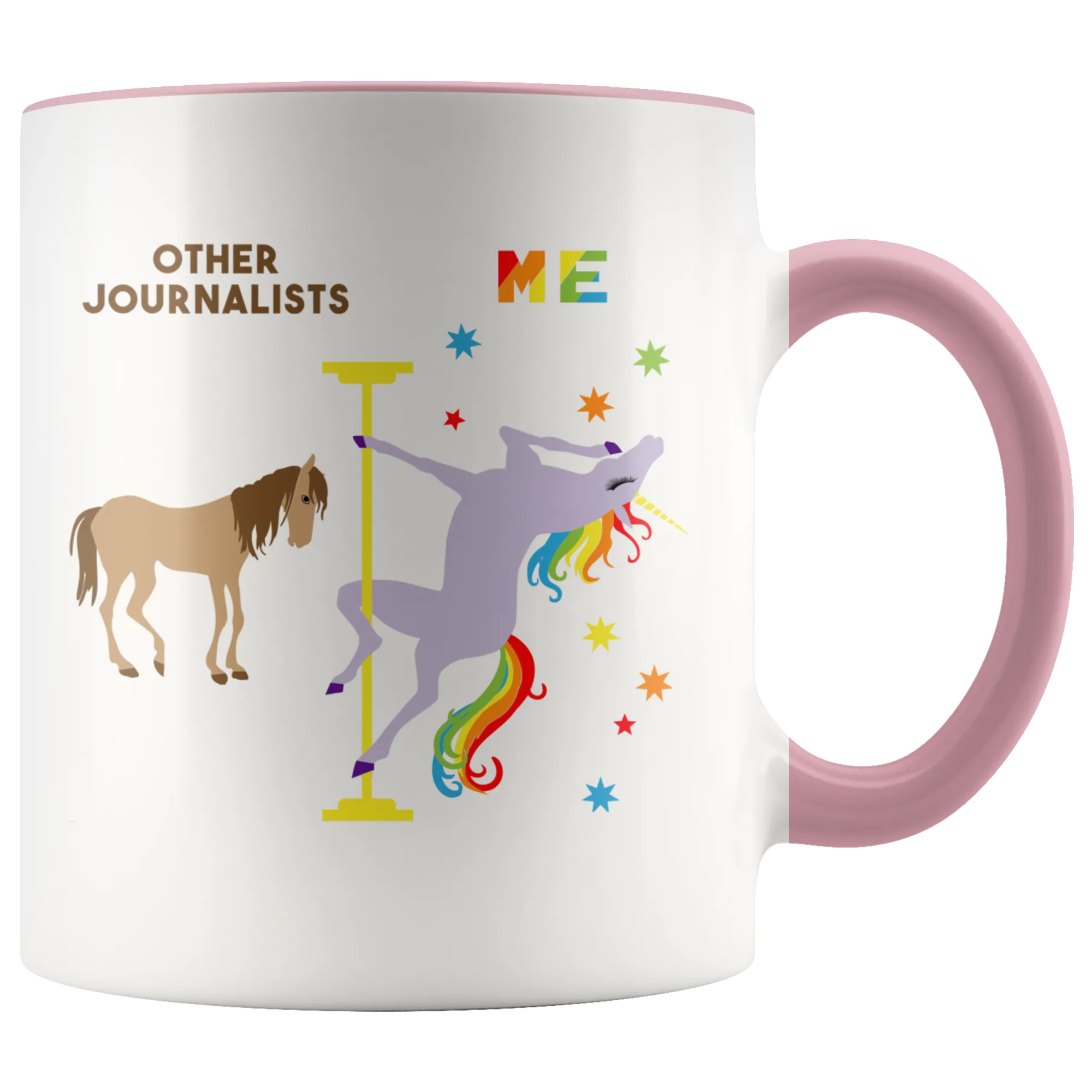 Journalist Mug for Journalism Graduation Gift Pole Dancing Unicorn Coffee Cup 11 oz