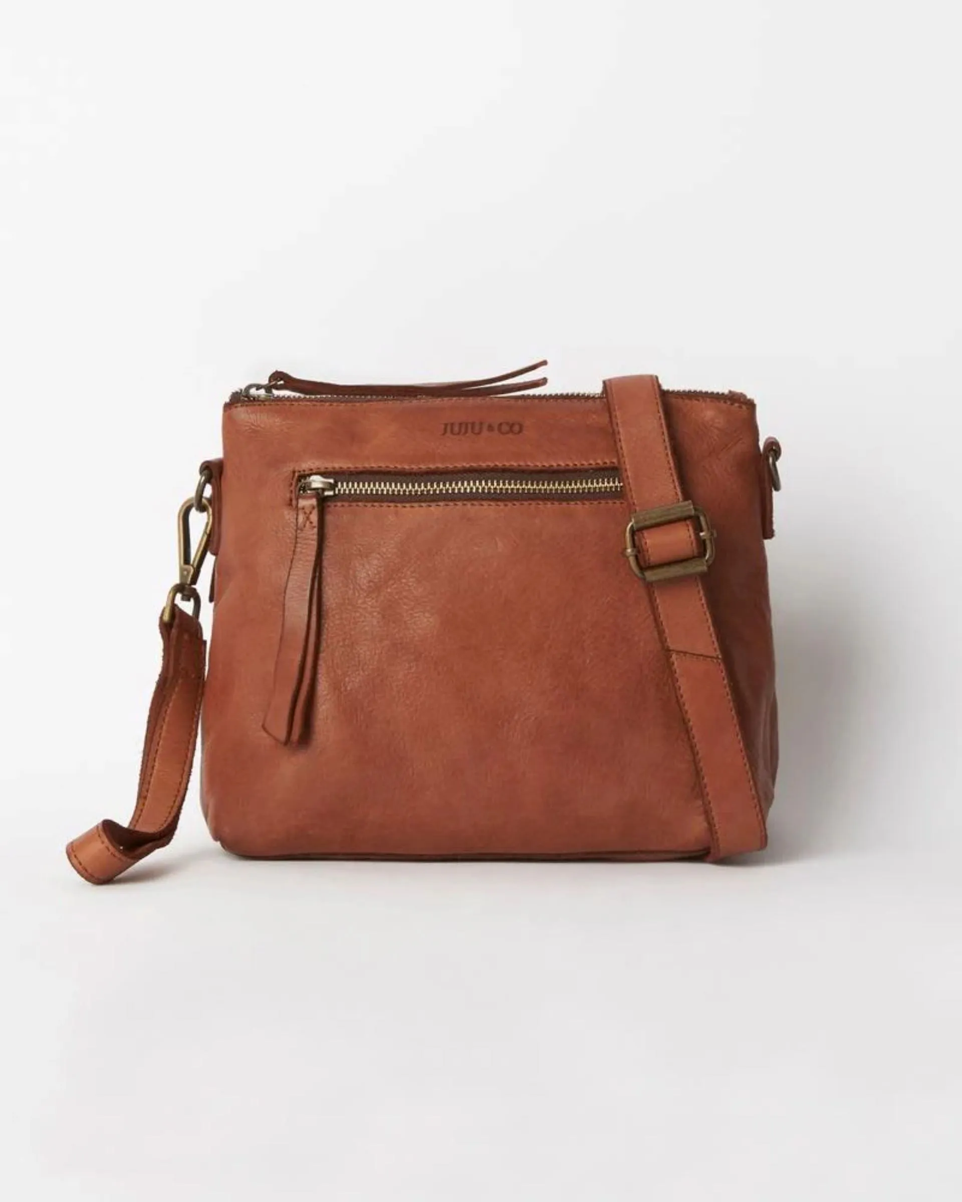JUJU & CO Large Essential Pouch Bag - Cognac