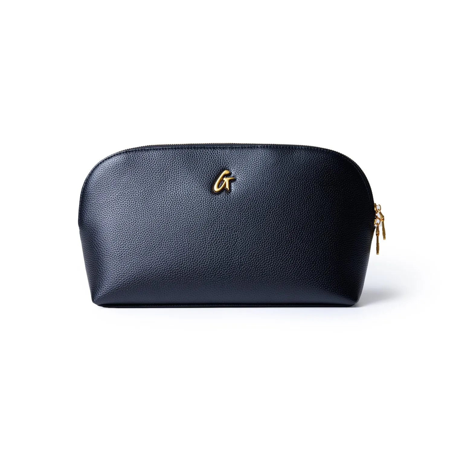 JUMBO PEBBLE COSMETIC POUCH - BLACK