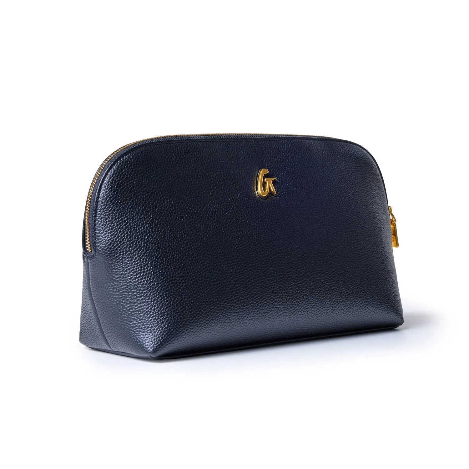 JUMBO PEBBLE COSMETIC POUCH - BLACK
