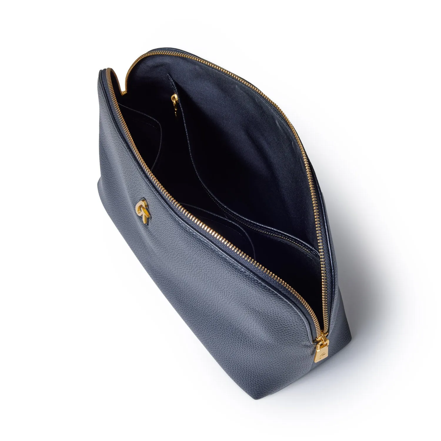JUMBO PEBBLE COSMETIC POUCH - BLACK
