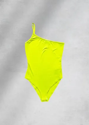 June One-Shoulder Bodysuit - Neon Green