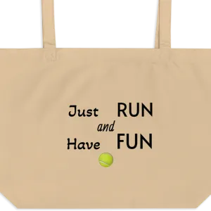 Just Run Flyball X-Large Tote/ Shopping Bag