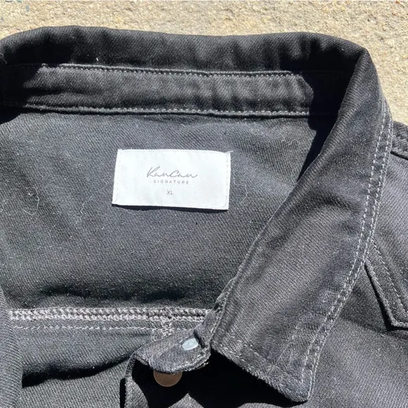 Kancan Black Distressed Denim Jacket