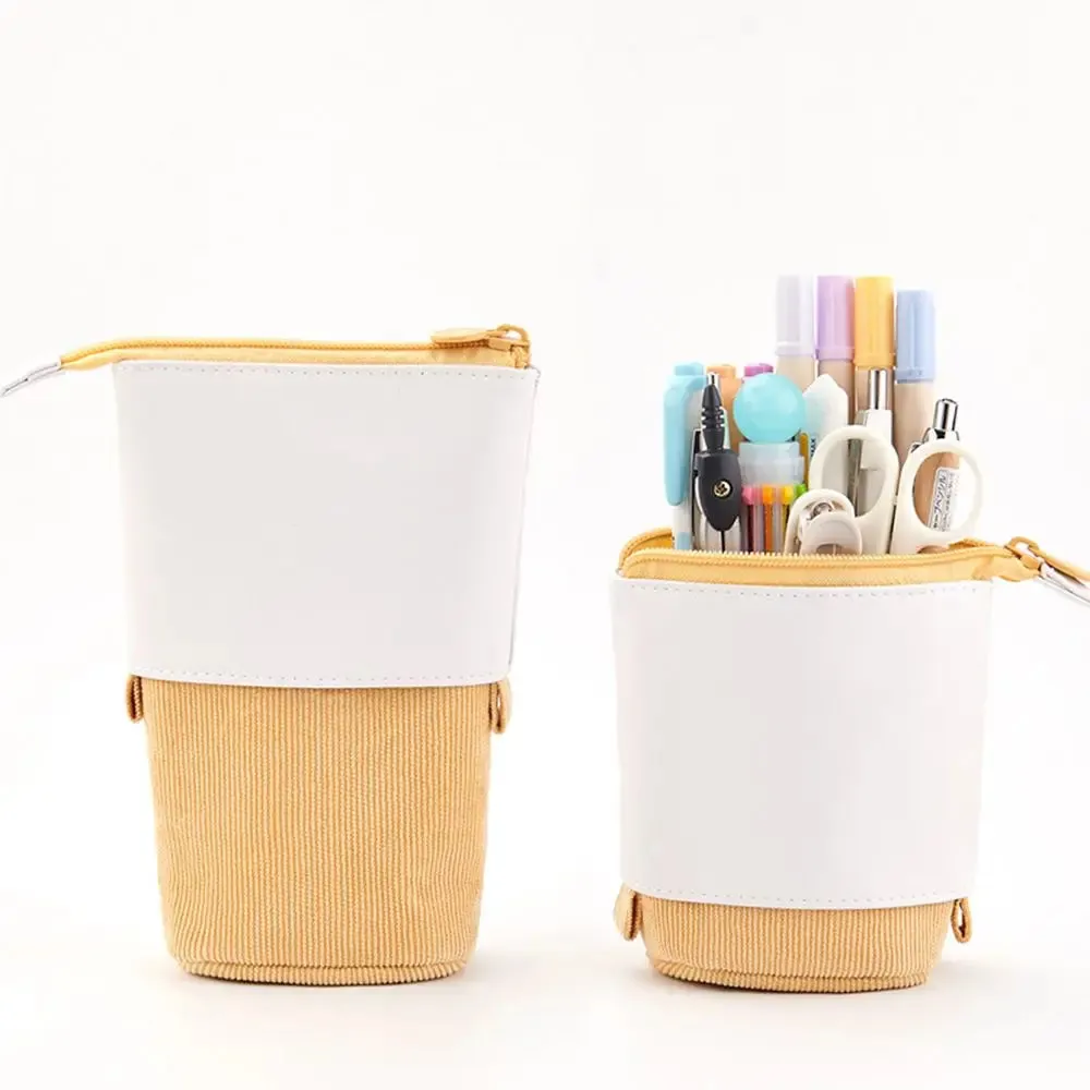 Kawaii Boba Milk Tea Pencil Case 🥤✨ | Cute Retractable Pen Holder & Stationery Organizer for Kids 🎨🌈