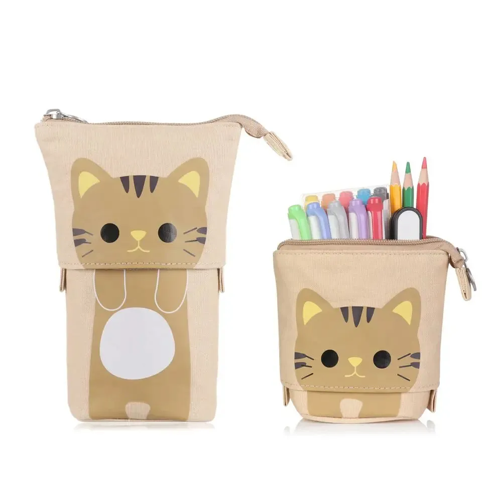 Kawaii Boba Milk Tea Pencil Case 🥤✨ | Cute Retractable Pen Holder & Stationery Organizer for Kids 🎨🌈