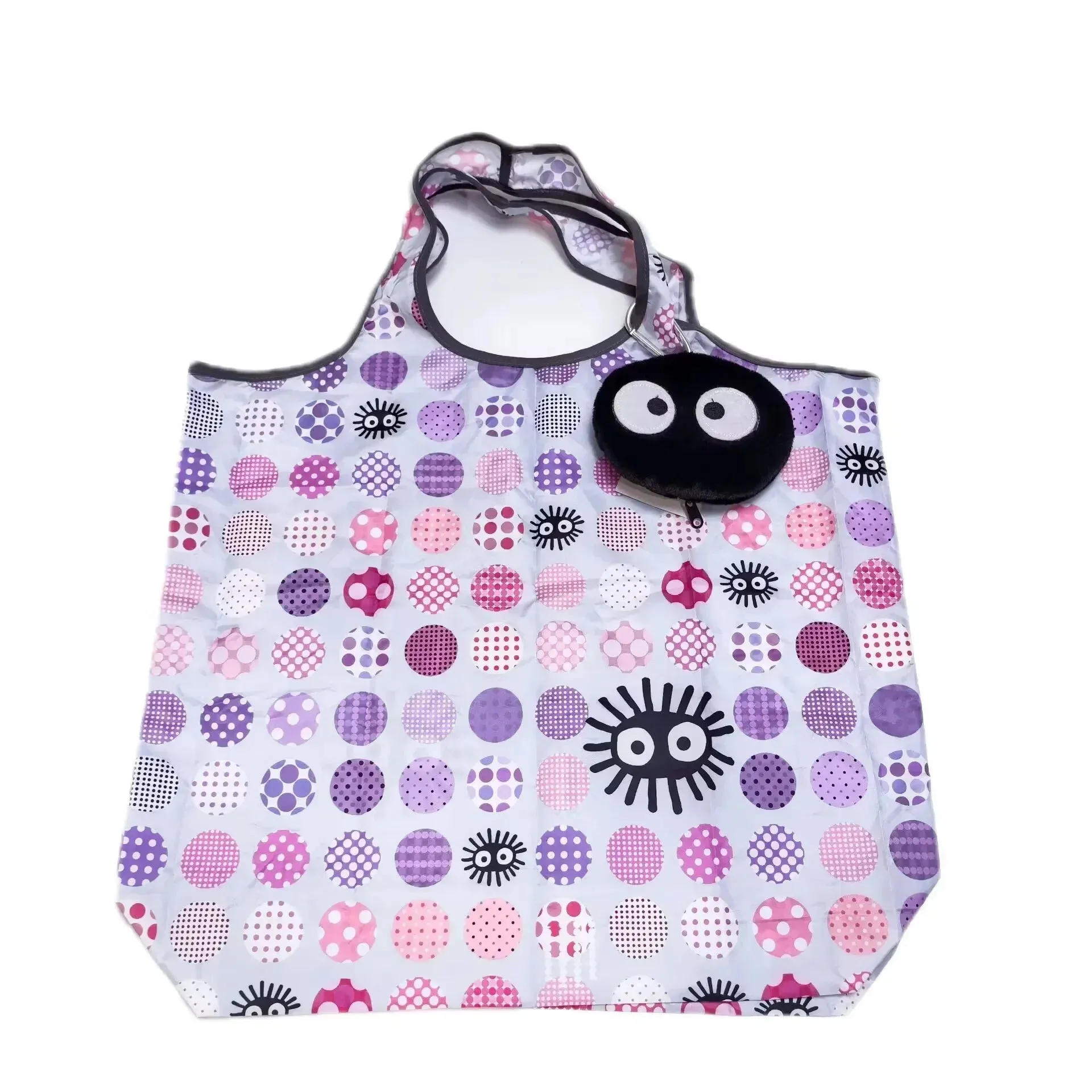 Kawaii Cartoon Foldable Tote Bags ✨🌈 Eco-Friendly Nylon Shopping Pouches for Stylish Women 👜💖