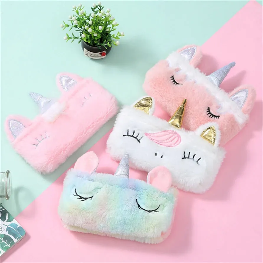 Kawaii Plush Unicorn Pencil Case 🦄✨ | Cute School Supplies & Stationery Storage Bag 🎒✏️