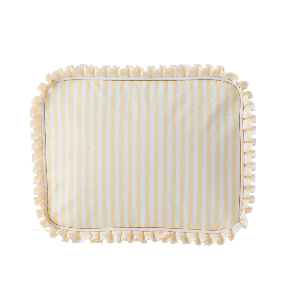 Kawaii Ruffle Makeup Bag 🎀✨ - Large Waterproof Nylon Pouch for Travel & Toiletries 🌸💕