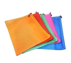 Kebica Multipurpose Waterproof Zipper Pouches Document Holder/Pen Pencil A3 ZIPPER DOUCMENT BAG  (Set Of 5, Multicolor)