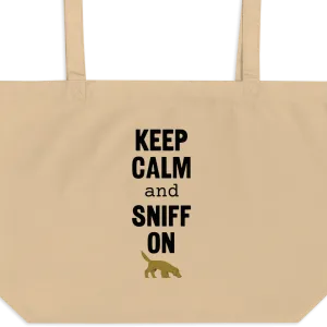 Keep Calm & Sniff On Nose and Scent Work X-Large Tote/ Shopping Bag