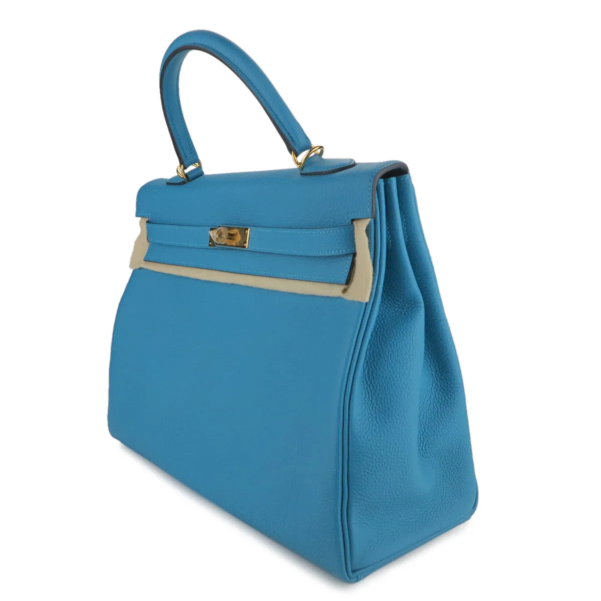 Kelly 35 in Turquoise Togo Leather