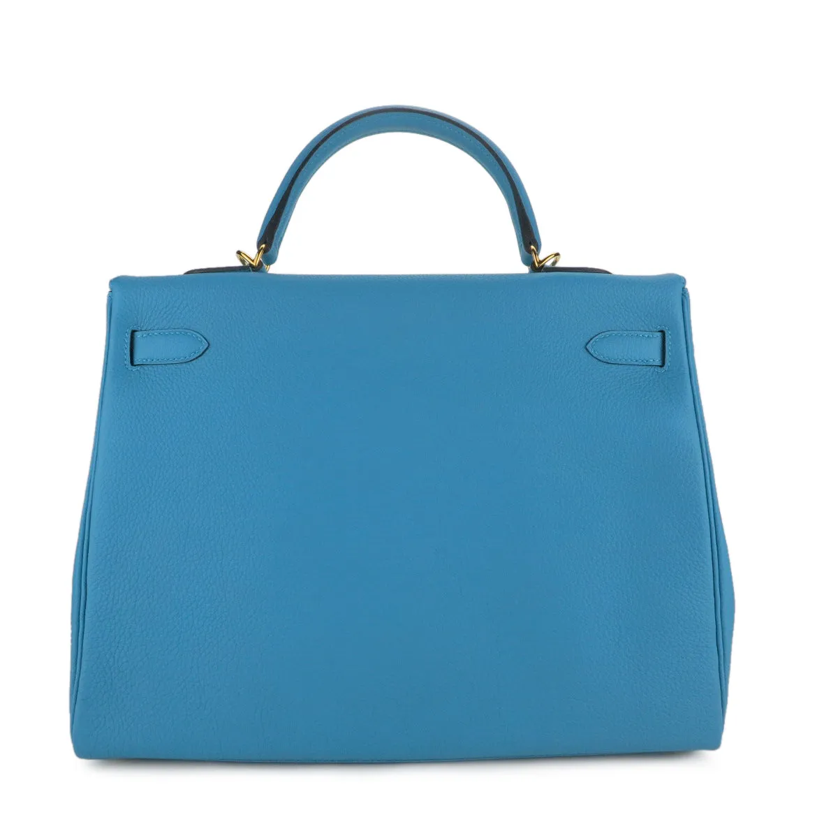 Kelly 35 in Turquoise Togo Leather