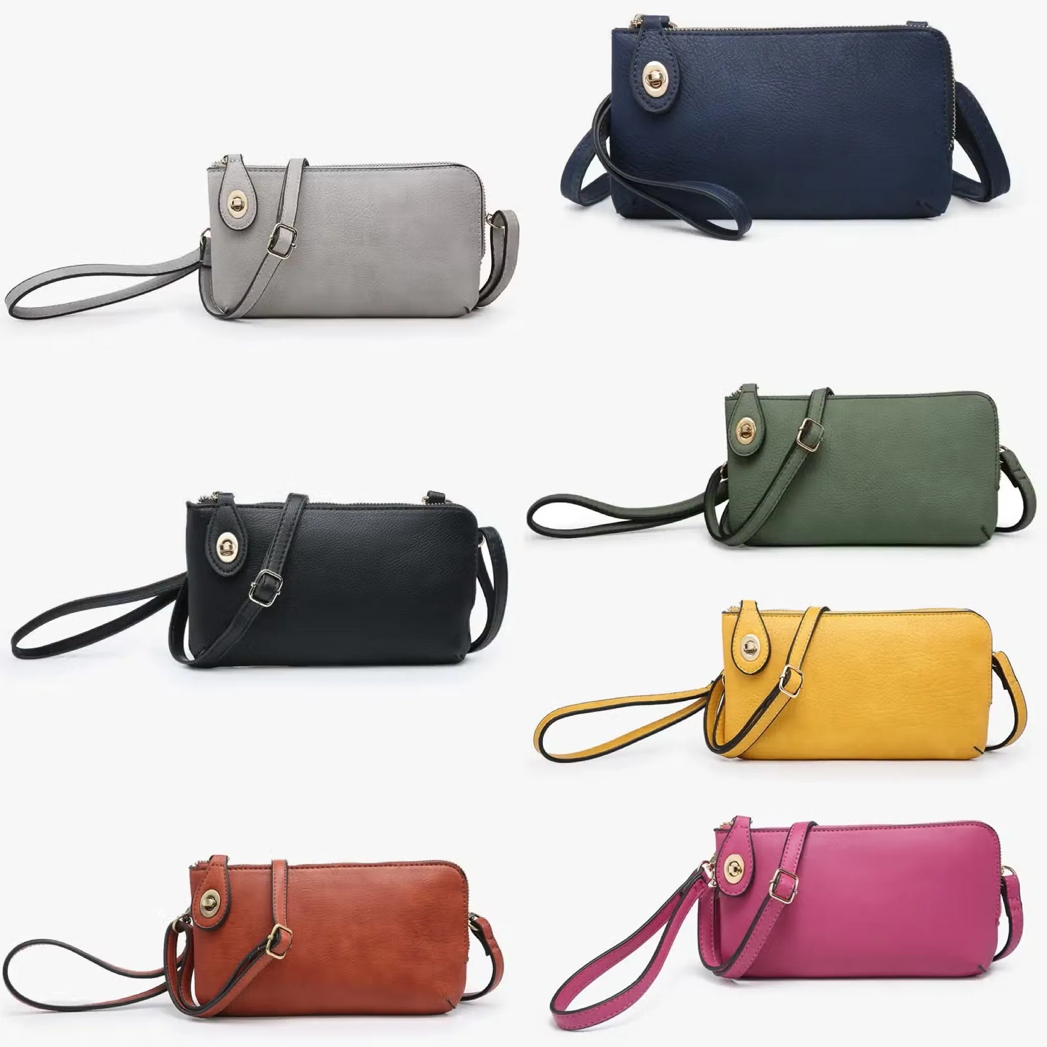 Kendall | Twist Lock Crossbody Wristlet