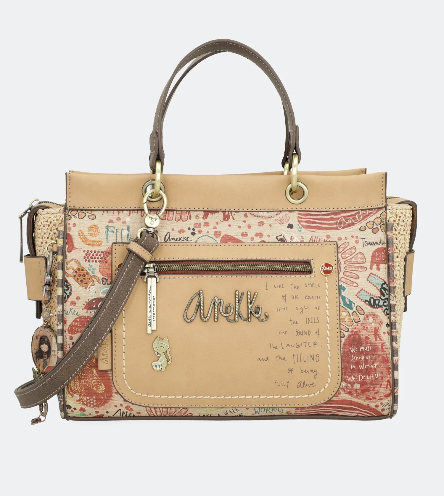 Kenya Bag with two handles and front pocket