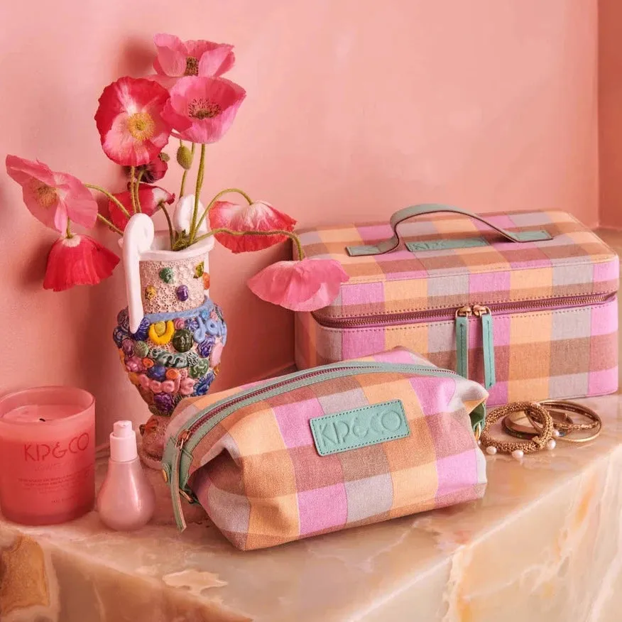 Kip&Co Toiletry Bag | Sherbet Tartan