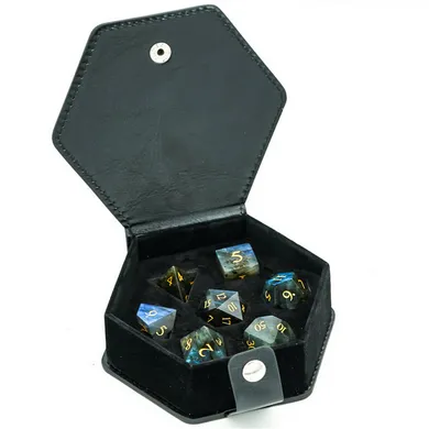 Labradorite - Gemstone Engraved with Gold