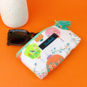 Lanterns Sunglasses bag, glasses case. Pale Pink Glasses Case.