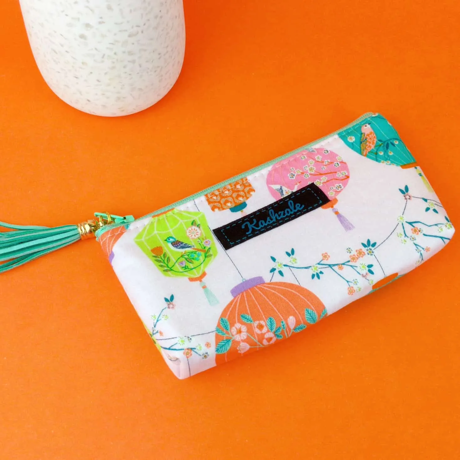 Lanterns Sunglasses bag, glasses case. Pale Pink Glasses Case.