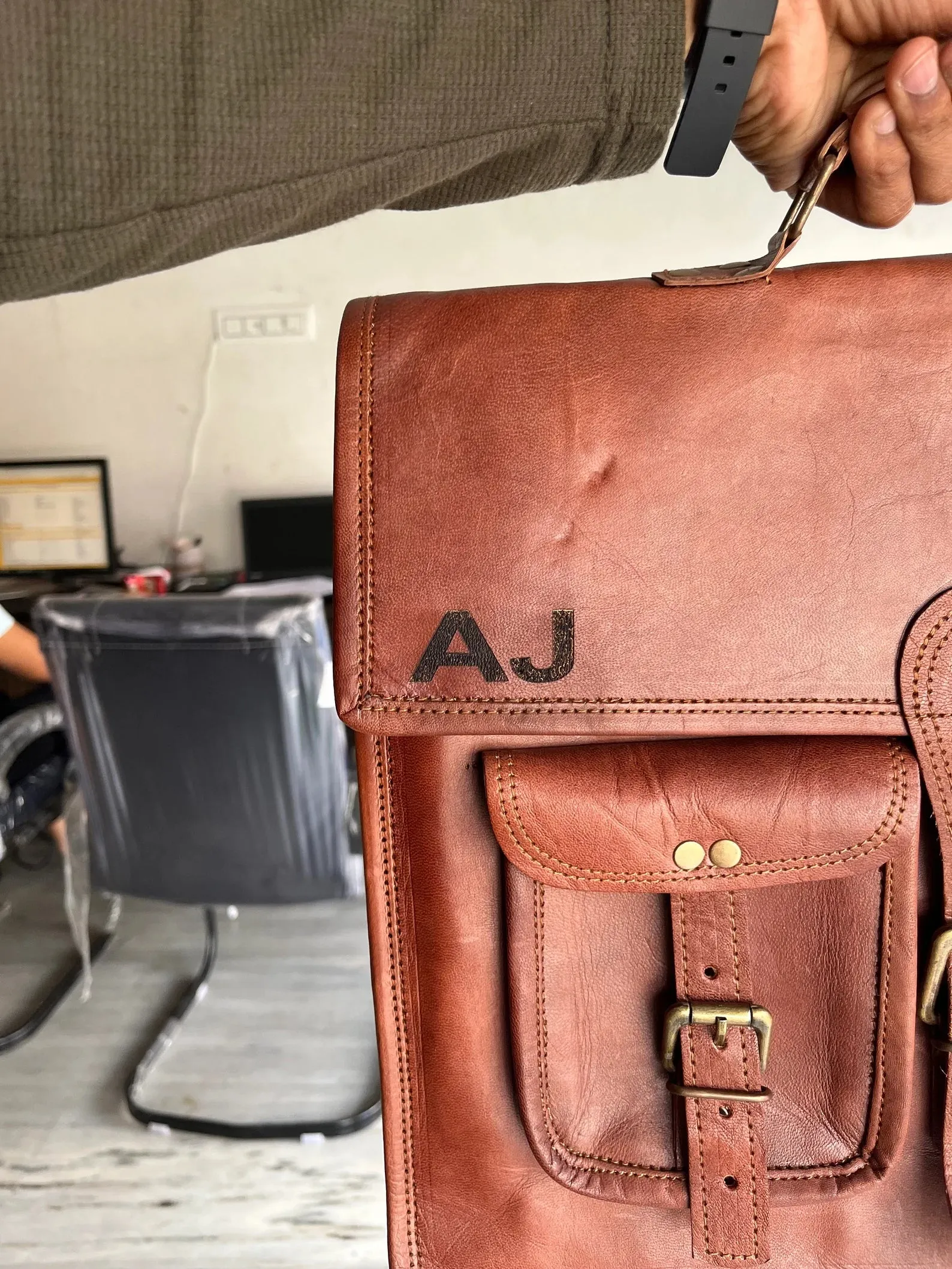 Laptop Bag, Leather Messenger Bag
