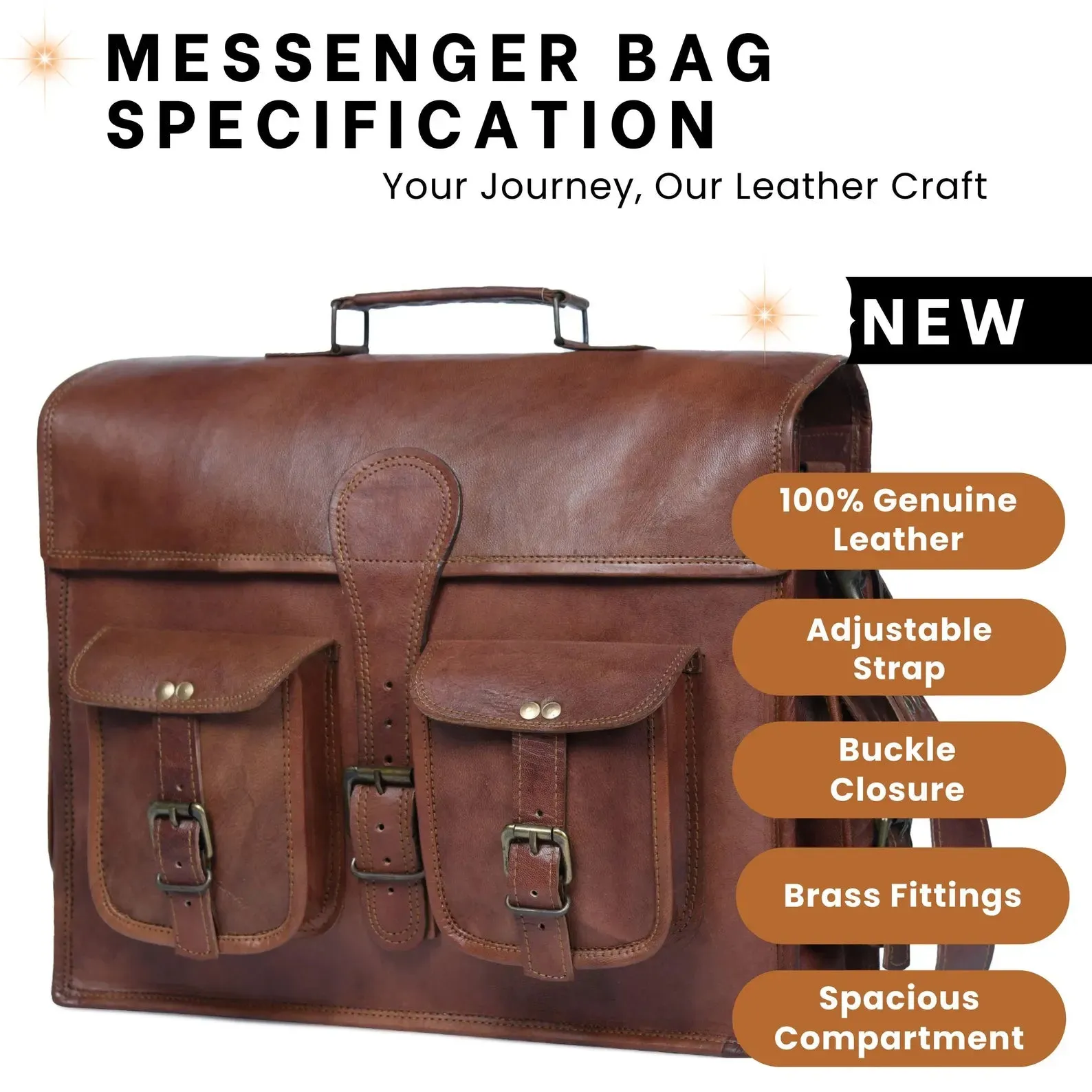 Laptop Bag, Leather Messenger Bag