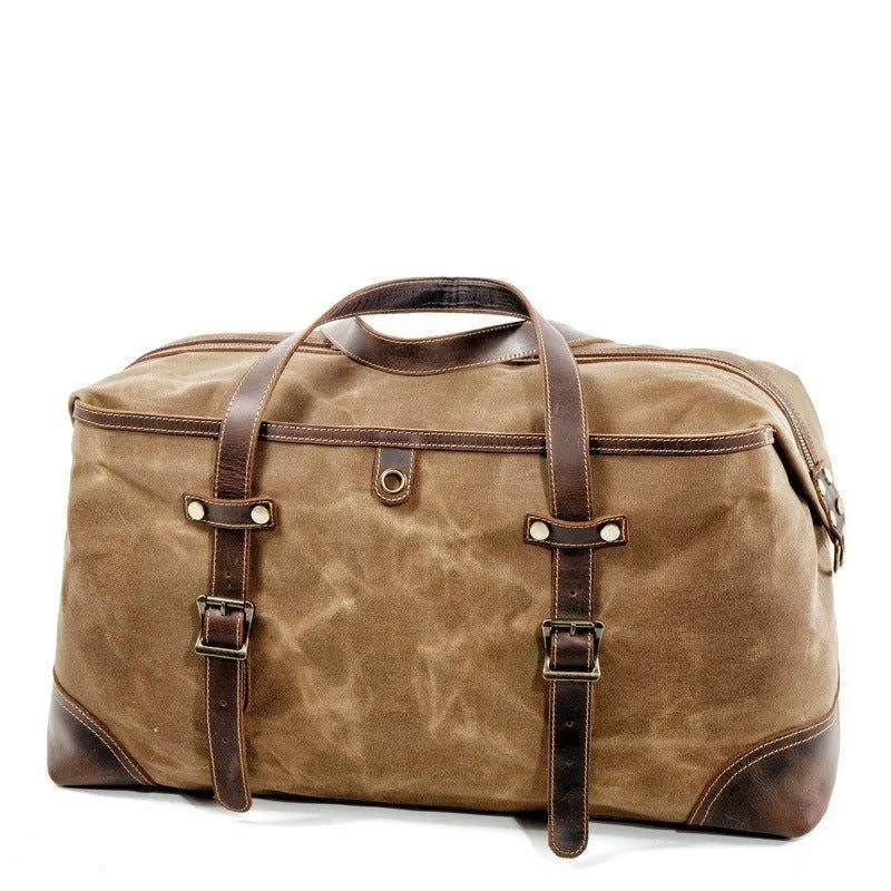 Large Waxed Canvas Travel Duffle Bag