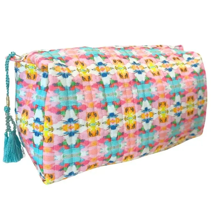 LAURA PARK DESIGNS: Summer Pink Large Cosmetic Bag
