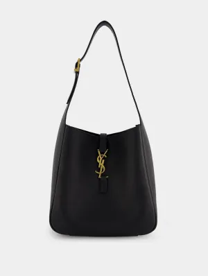 Le 5 À 7 Small Supple Monogram-Plaque Bag In Grained Leather