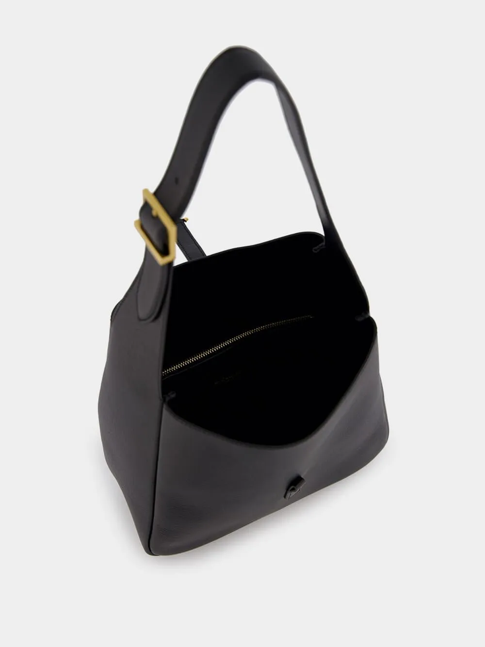 Le 5 À 7 Small Supple Monogram-Plaque Bag In Grained Leather