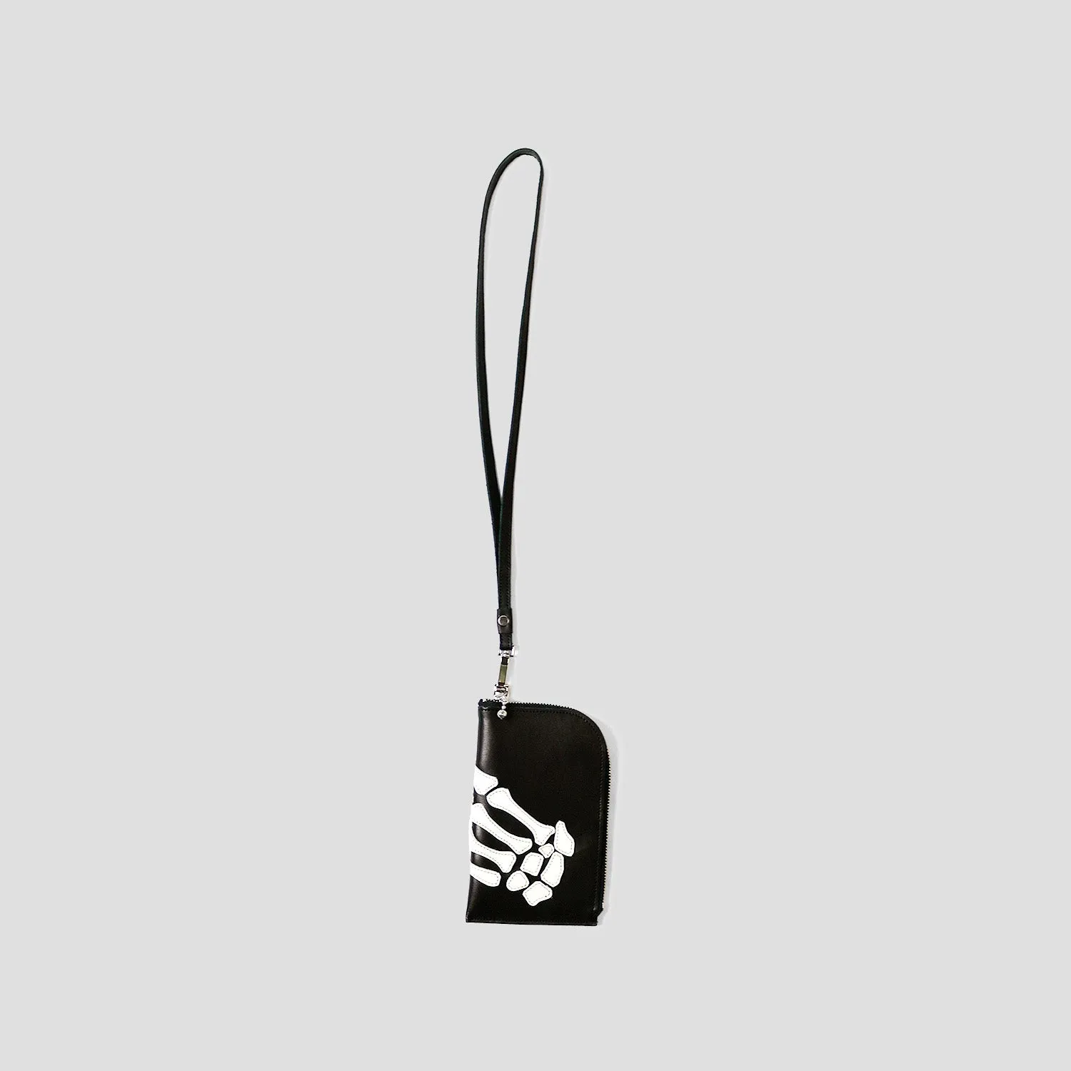 LEATHER BONE NECK POUCH