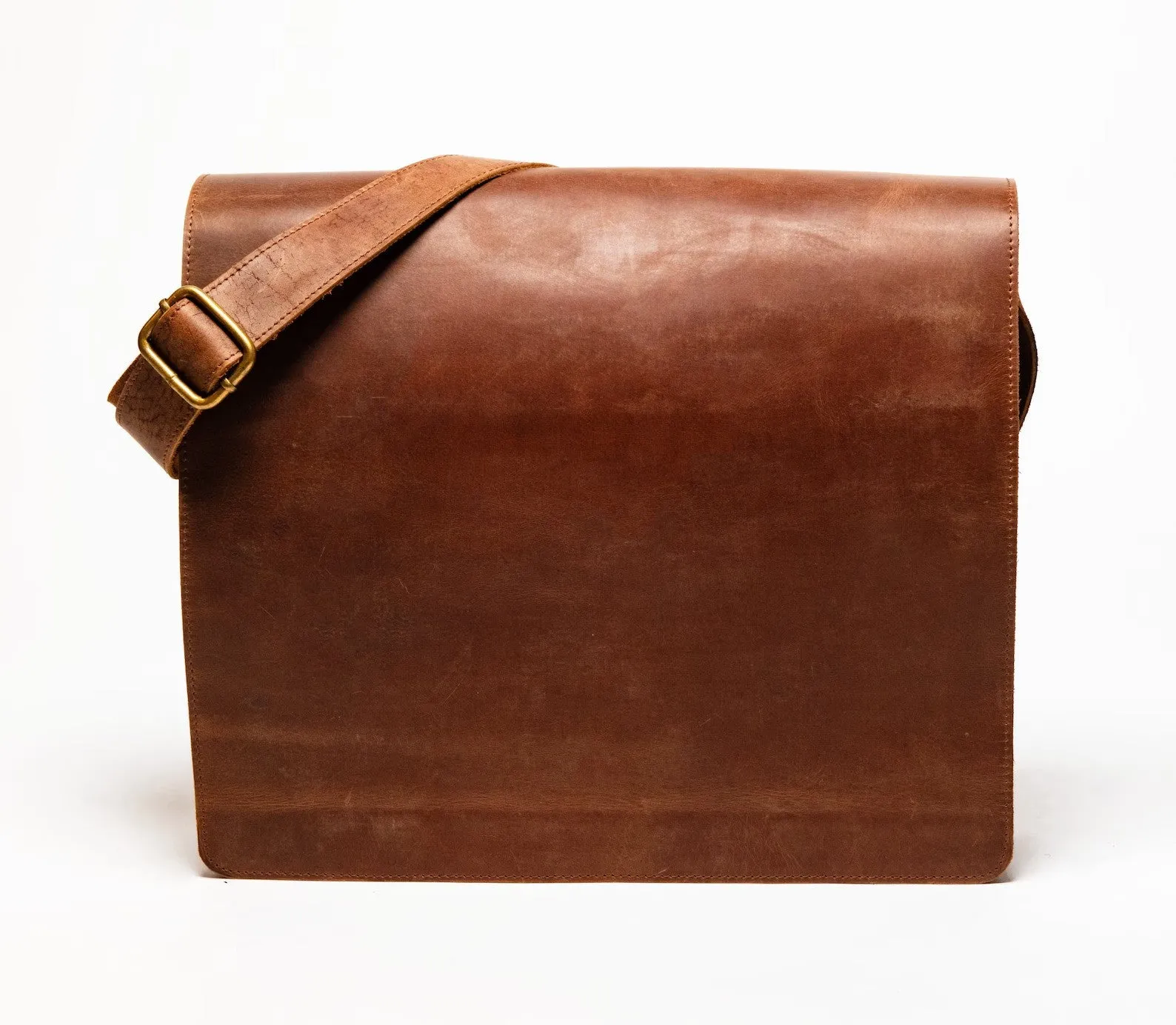 Leather Messenger Bag, Laptop Crossbody