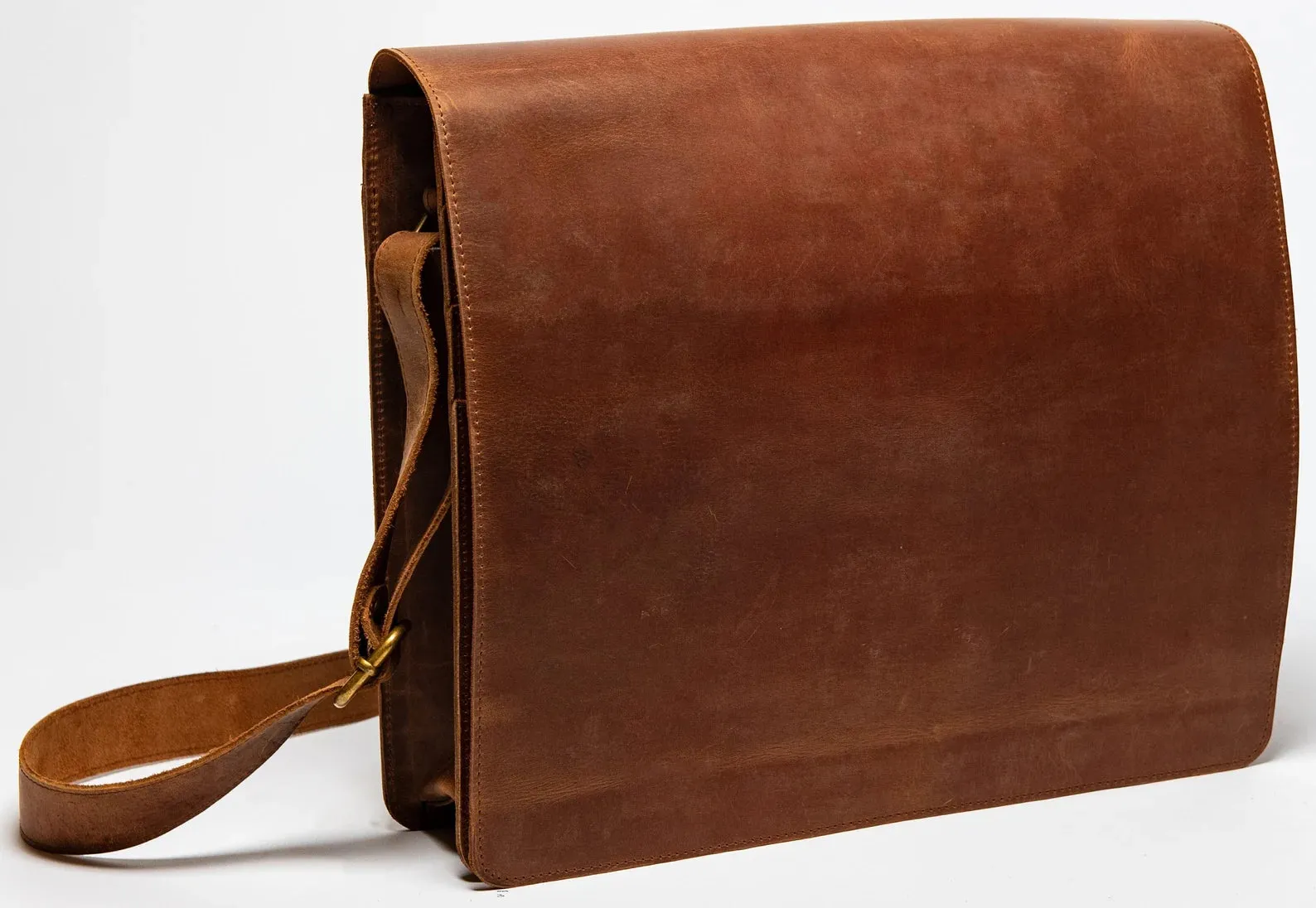 Leather Messenger Bag, Laptop Crossbody