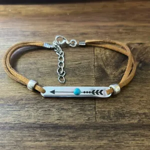 Leatherette Arrow Bracelet