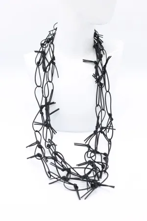Leatherette Chain Necklace