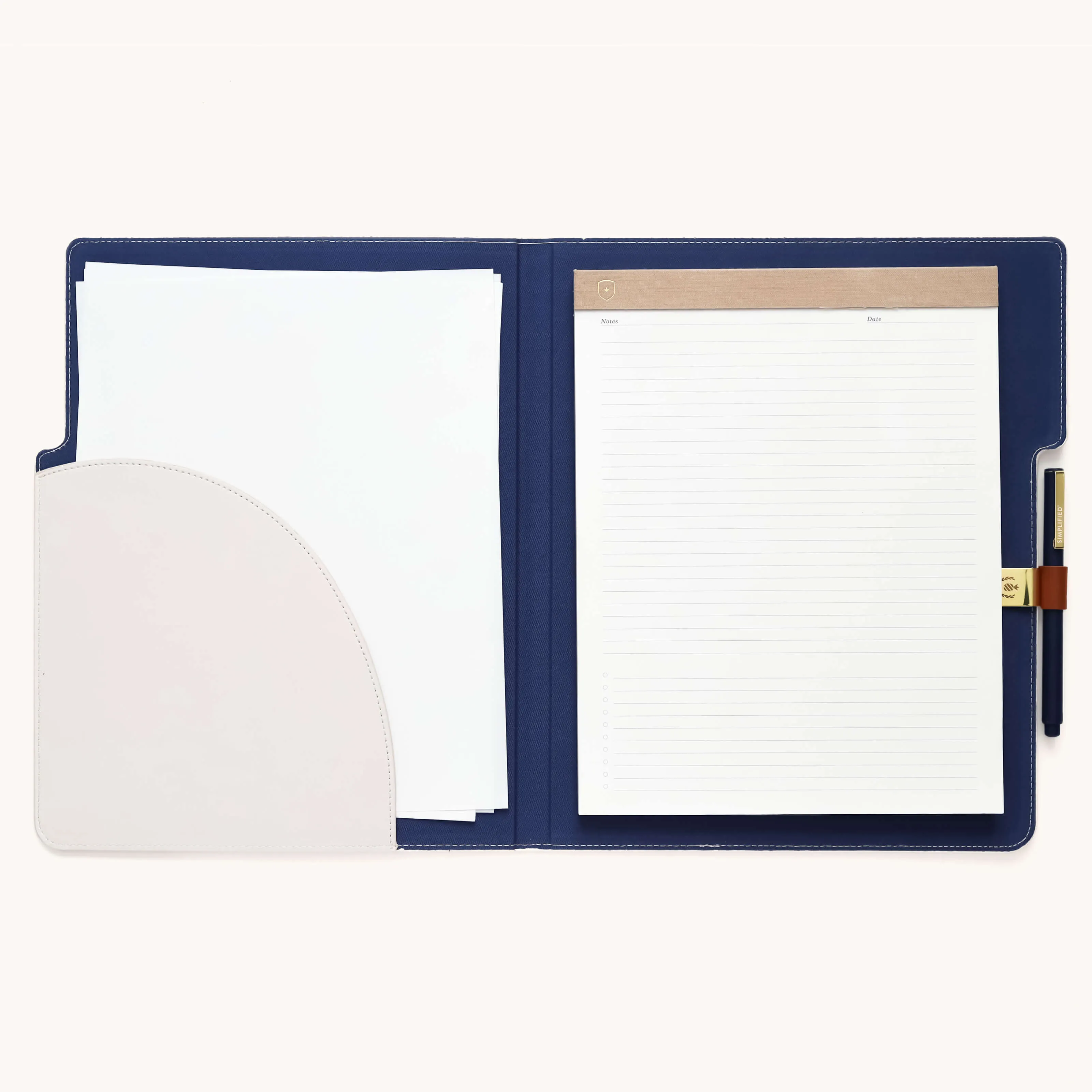 Leatherette File Folder - Ivory