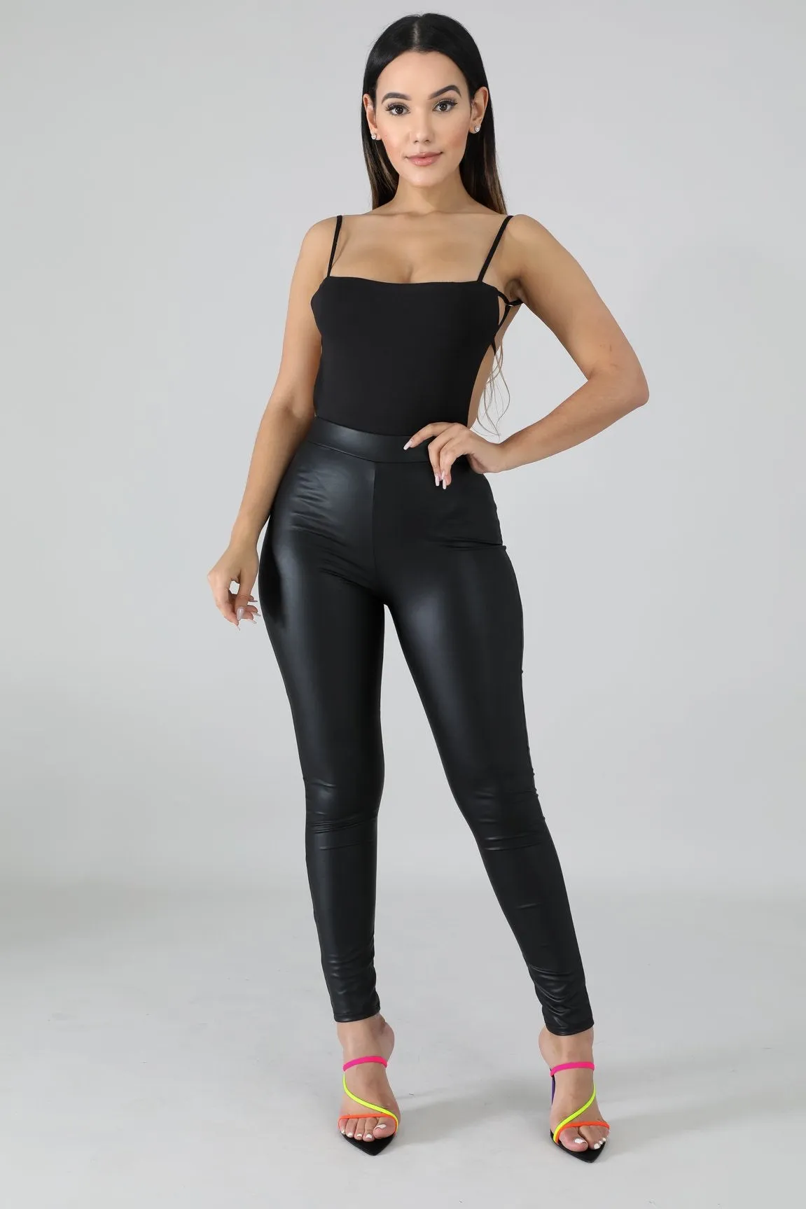 Leatherette leggings