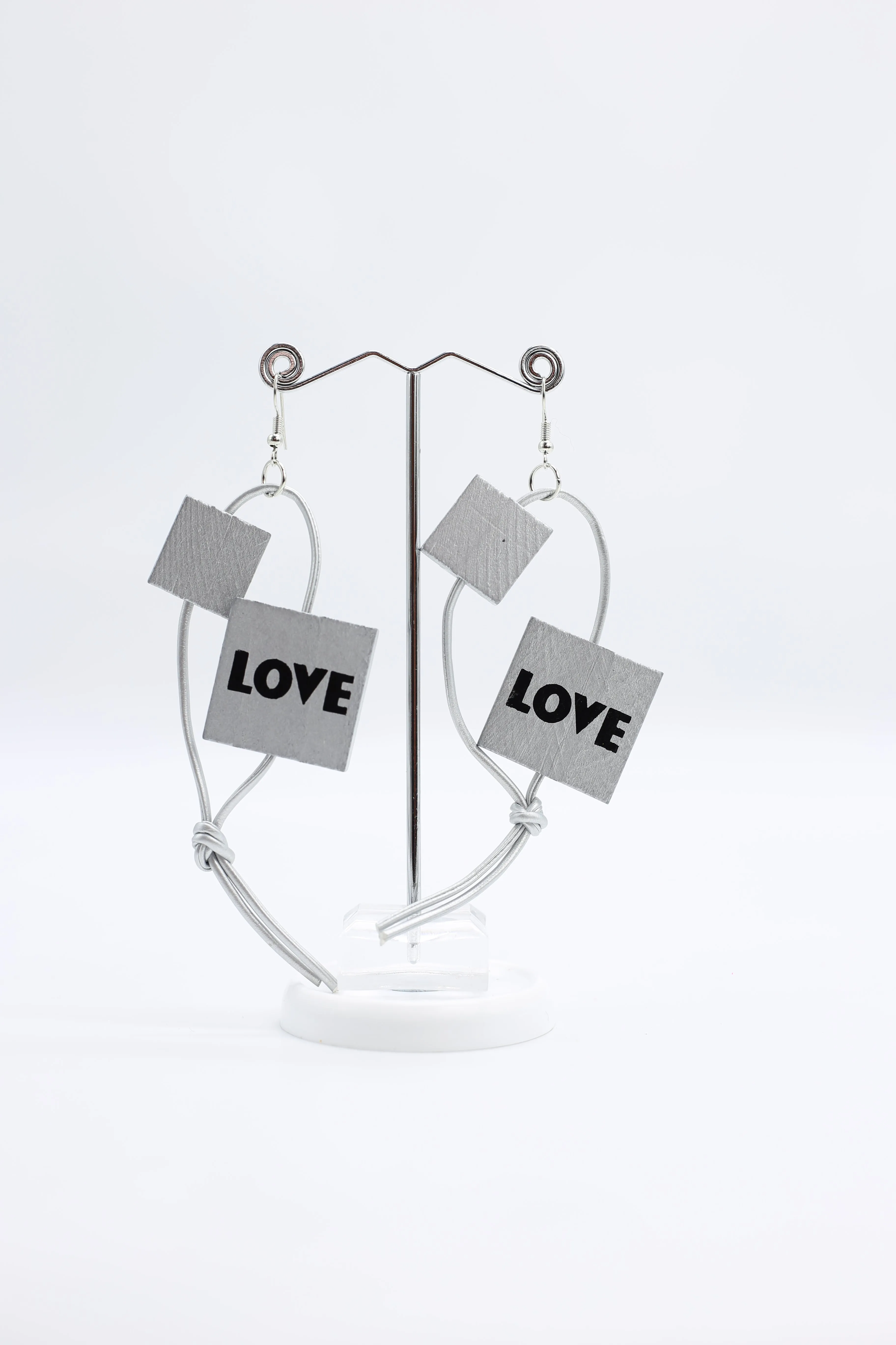 Leatherette LOVE & HOPE Earrings