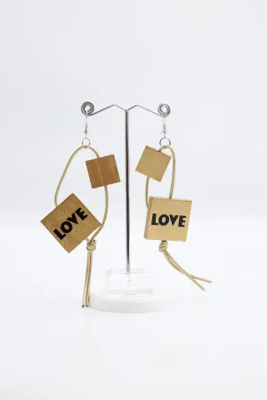 Leatherette LOVE & HOPE Earrings