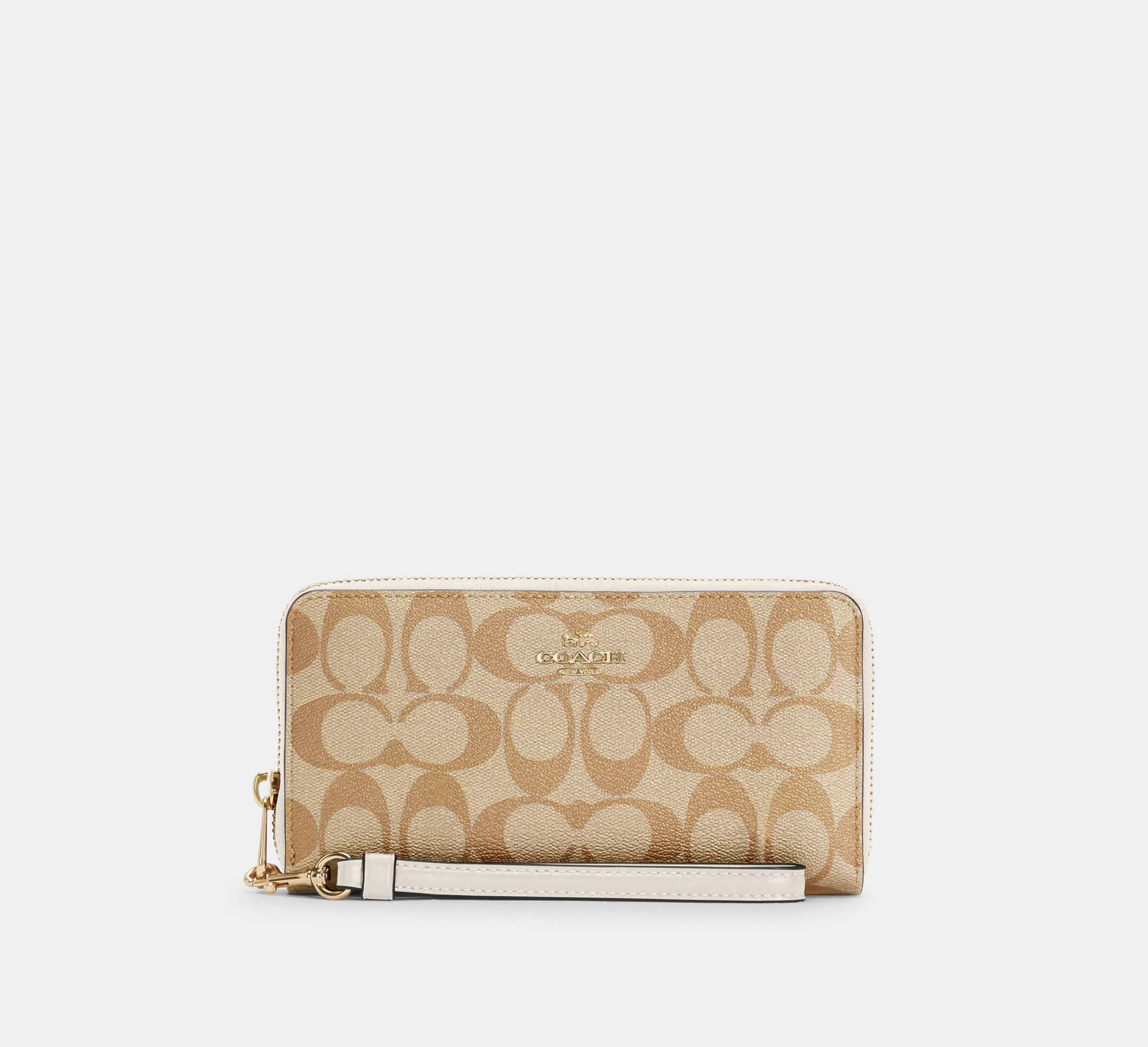 Long Zip Around Wallet In Signature Canvas