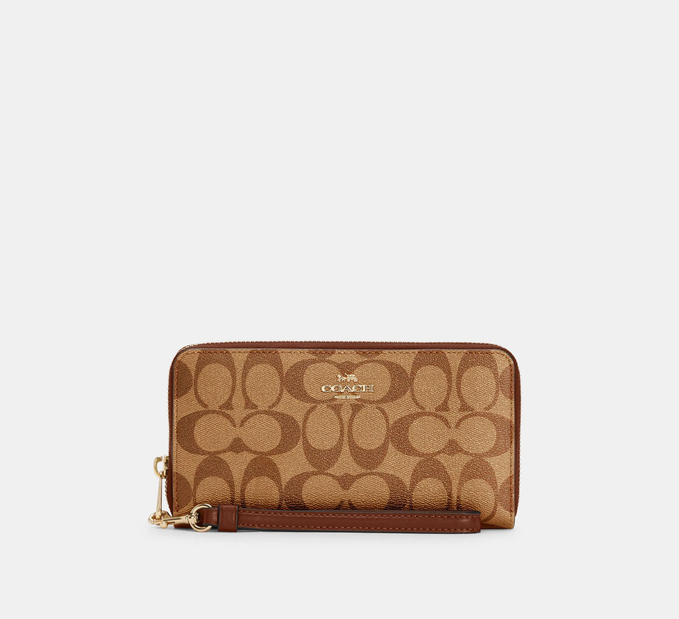 Long Zip Around Wallet In Signature Canvas