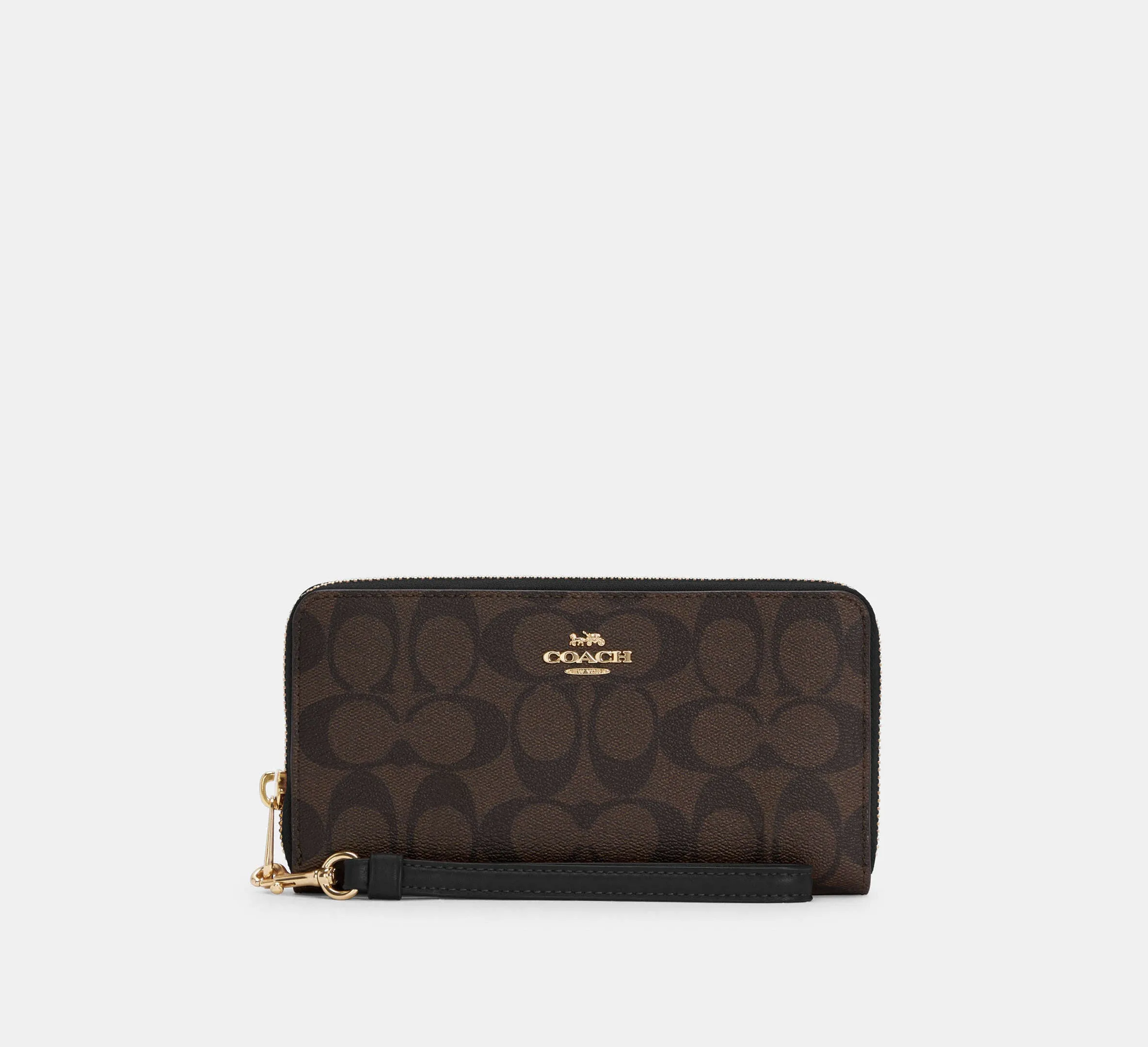 Long Zip Around Wallet In Signature Canvas
