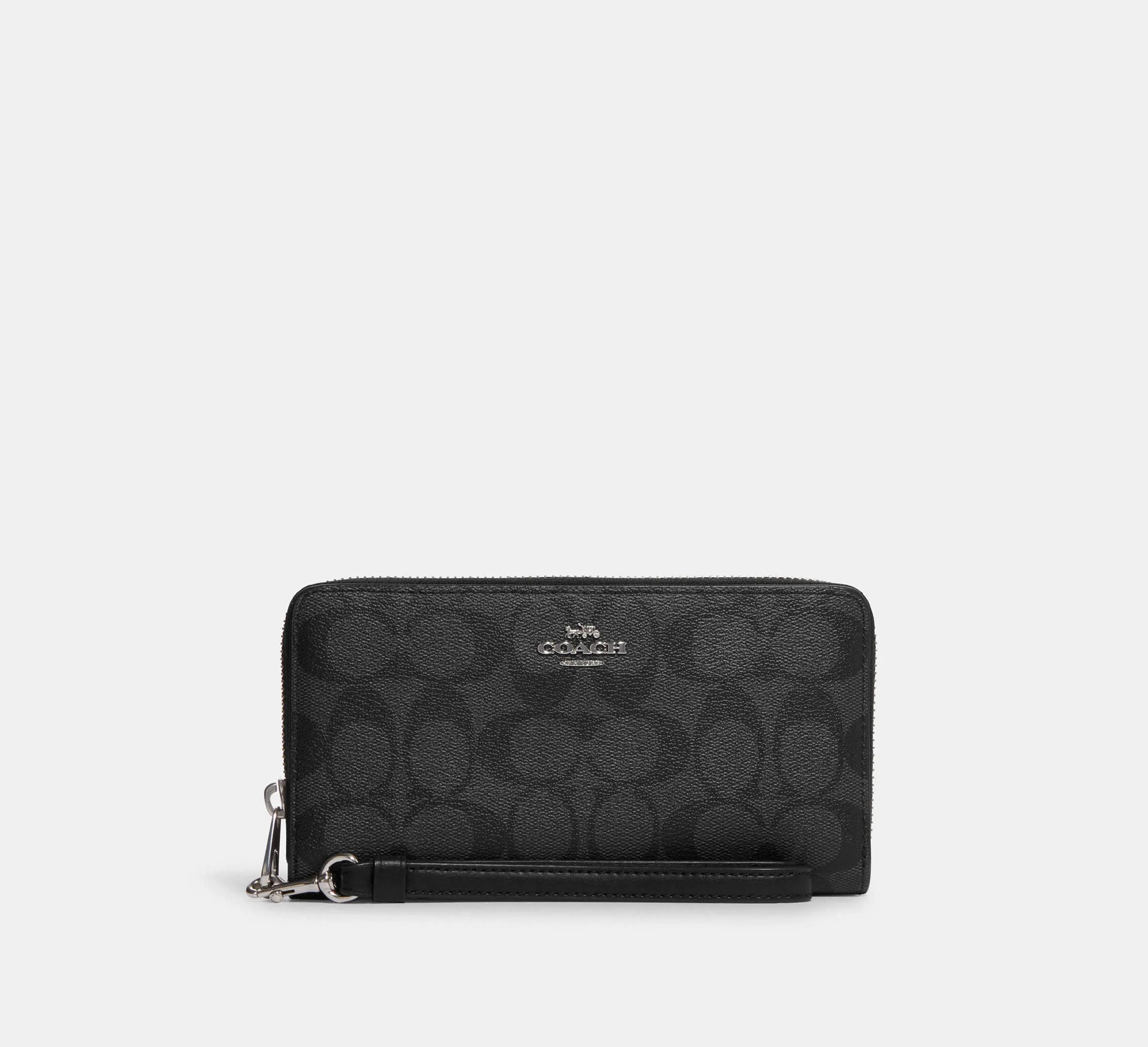 Long Zip Around Wallet In Signature Canvas