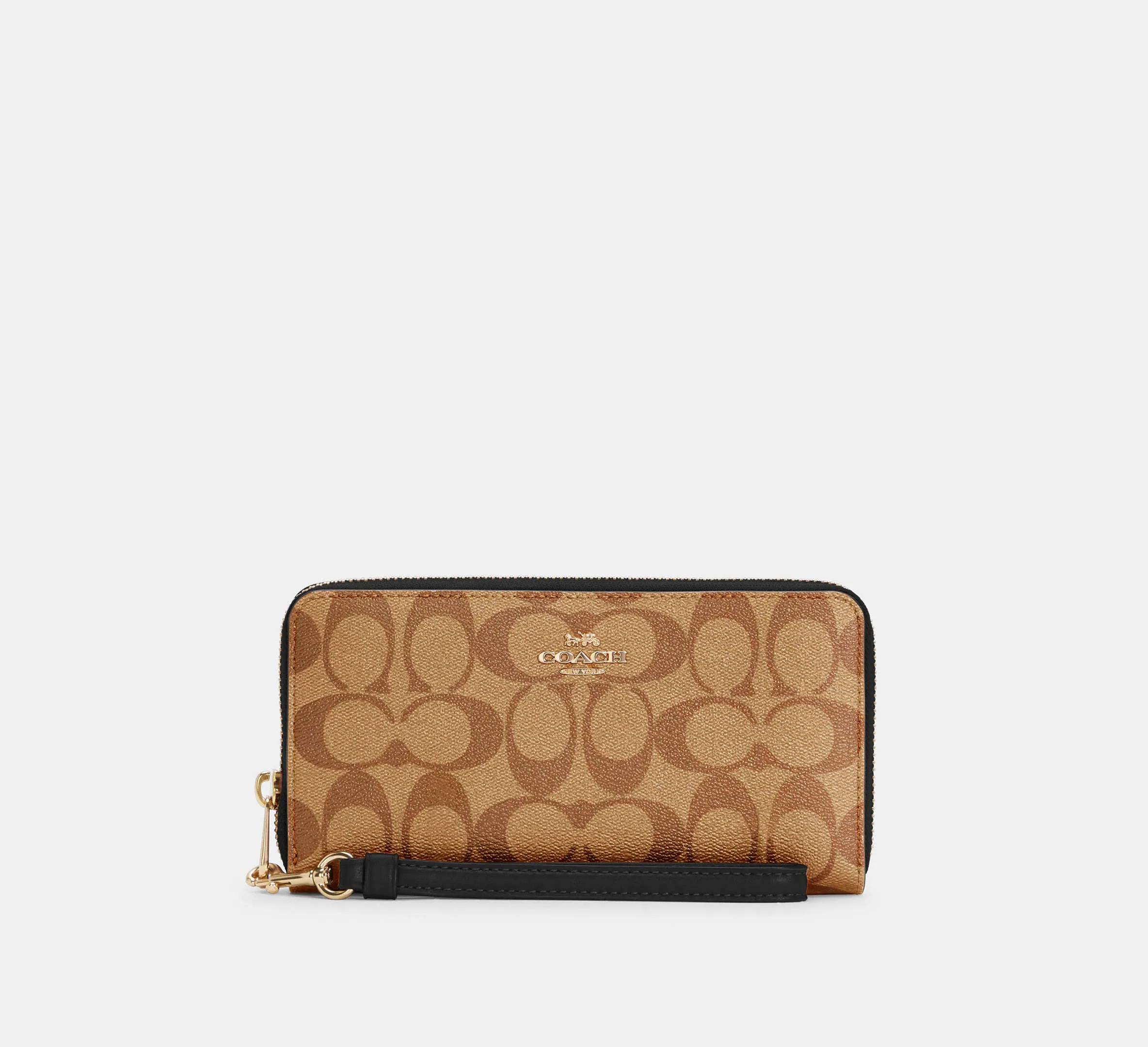 Long Zip Around Wallet In Signature Canvas