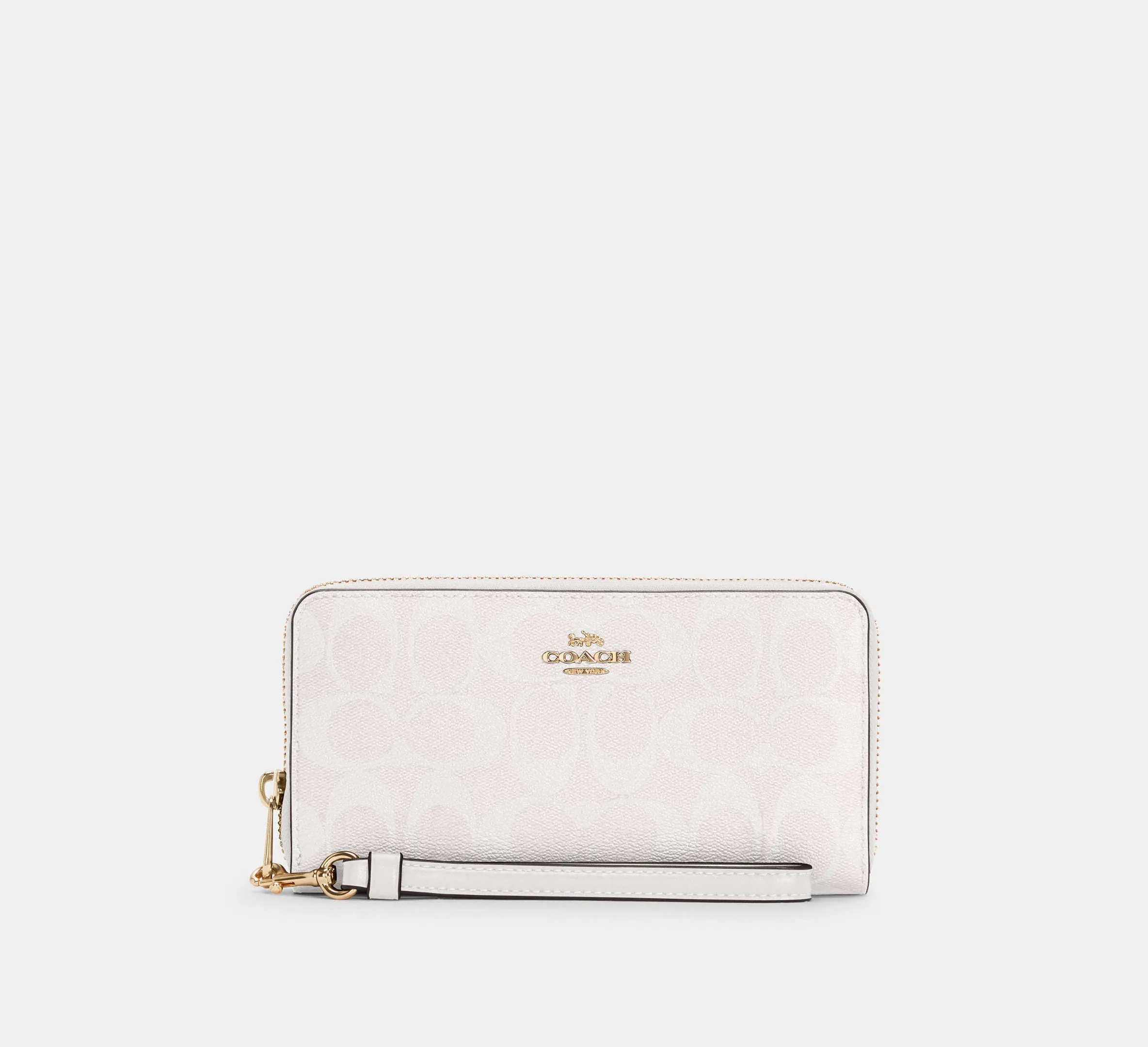 Long Zip Around Wallet In Signature Canvas