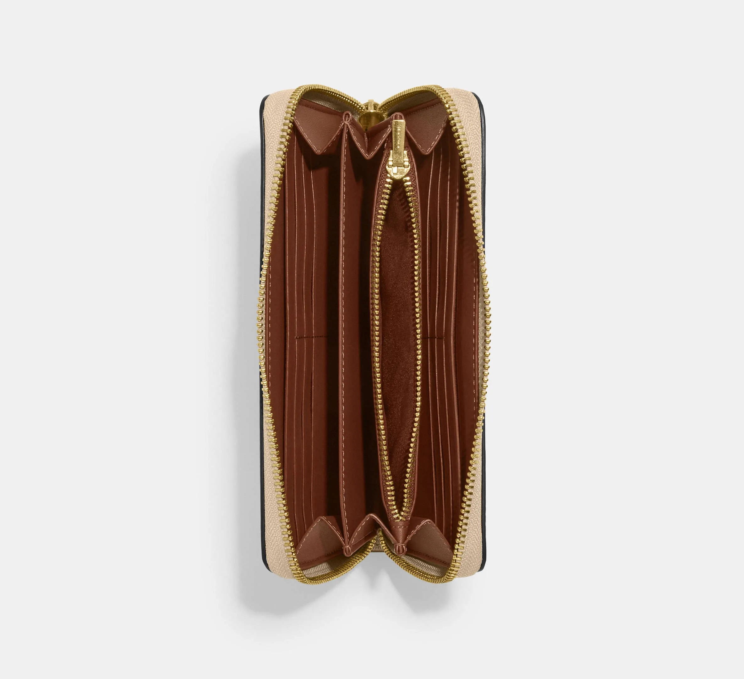 Long Zip Around Wallet In Signature Canvas